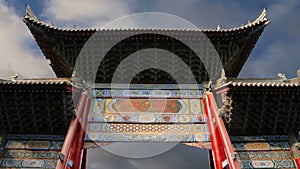 Entrance to a Buddhist temple -- Xian (Sian, Xi'an), Shaanxi province, China