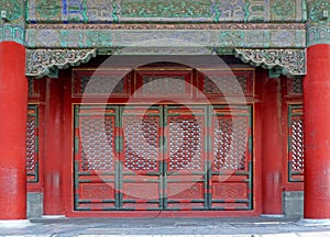Entrance to a building, Forbidden City, Beijing