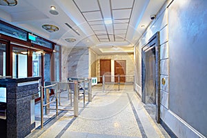 The entrance to the business center