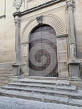 The entrance to the Capilla de San Juan Evangelista, Baeza, AndalucÃ­a, Spain photo