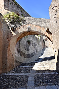 Entrance to the castle of Scilla, Calabria, southern Italy