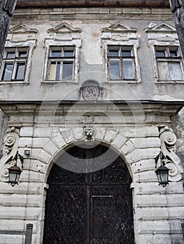 Entrance to the castle in Zolochiv castle. Ukraina.Evropa