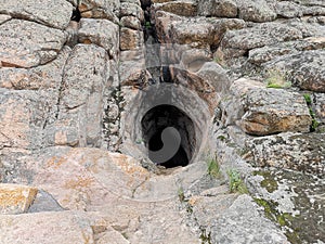 The entrance to the cave of the ancient man