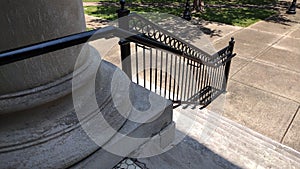 Entrance to cement column concrete