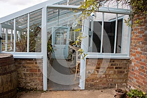 Entrance to Charles Darwin`s greenhouse