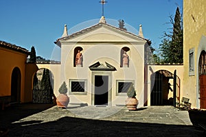 Small church at the entrance to the Certosa di Galluzzo. Florence photo