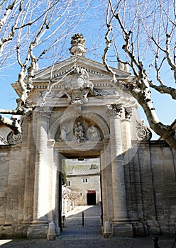 Entrance to the Chartreuse Notre-Dame-du-Val-de-Benediction in Villeneuve-lez-Avignon