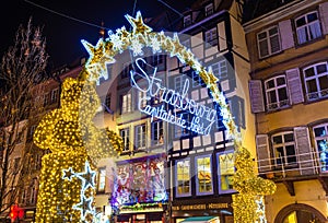 Entrance to the Christmas Market in Strasbourg - France