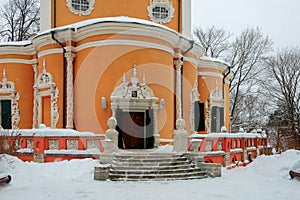Entrance to the Church of the Savior of the Miraculous Image in the village of Ubory