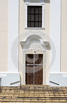 Entrance to the church, Velke Levare, Slovakia