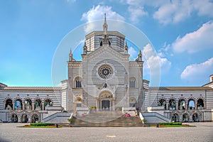 Entrance to Cimitero Monumentale cemetary in Milano, Italy