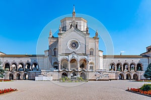 Entrance to Cimitero Monumentale cemetary in Milano, Italy