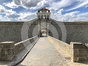 Entrance to the Citadel of Jaca or San Pedro Castle, Jaca (Huesca, Spain