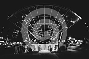 The entrance to the Clarendon Metro Station, in Arlington, Virginia.