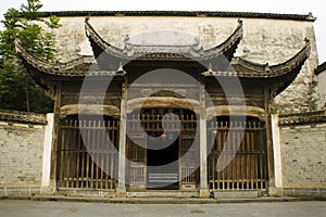 Entrance to a classic noble house in xidi, china