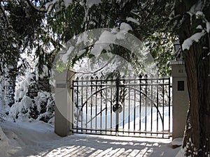 Entrance to a country house