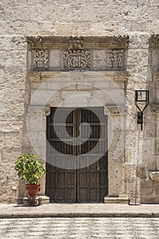 Entrance to Courtyard in Arequipa, Peru.
