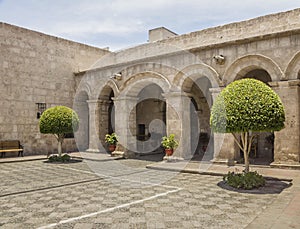 Entrance to Courtyard in Arequipa, Peru.