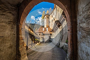 Entrance to the courtyard of the medieval Orava Castle, Slovakia