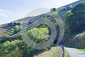 Entrance to the Cressbrook tunnel, on the Monsal trail, Peak District, Derbyshire.