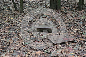 Entrance to Cu Chi tunnel in Vietnam