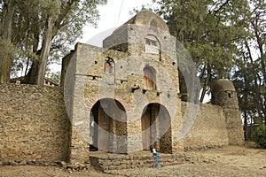 Entrance to Debre Berhan Selassie church territory in Gondar, Ethiopia