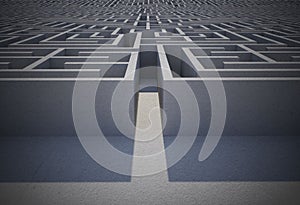 Entrance to difficult maze puzzle