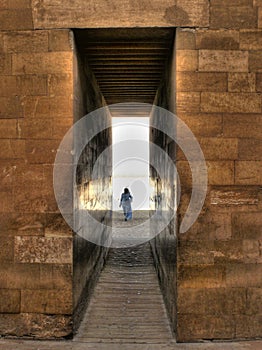 Entrance to the Djoser mortuary complex at Saqqara (Egypt)