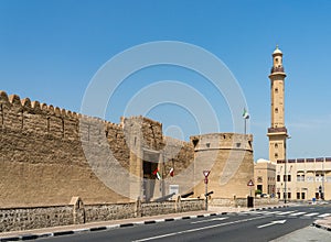 Entrance to the Dubai Museum in Bur Dubai old town by the creek