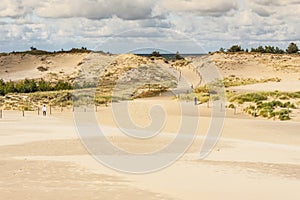 Entrance to dunes in Leba.