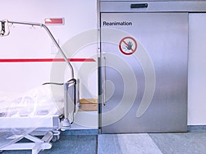 Entrance to the emergency room in a hospital