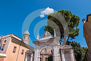 Entrance to enter the Basilica of San Vitale in Ravenna, Italy