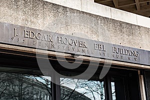 Entrance to FBI Building in Washington DC