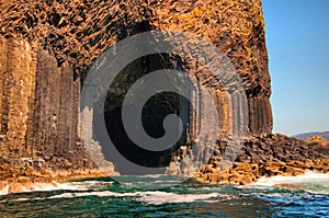 The entrance to Fingals Cave.Staffa Island,Inner Hebrides,Argyll-Bute, Scotland,UK.   photo