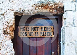 Entrance to the Garden Tomb in Jerusalem