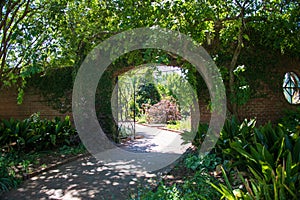 Entrance to gated garden