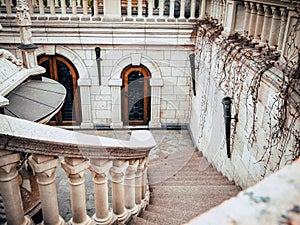 Entrance to the grotto in Viktor Yanukovych's Mezhyhirya, occultism Masons Illuminati Templars photo