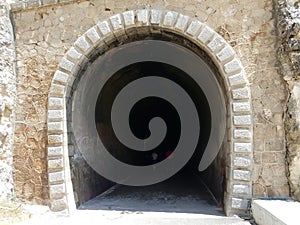 entrance to the Guajataca tunnel in Isabela, Puerto Rico photo