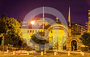 Entrance to the Hagia Sophia church in Thessaloniki