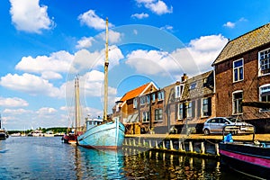Entrance to the Harbor of the Historic Fishing Village of Bunschoten-Spakenburg