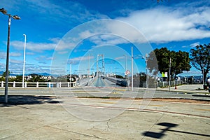 Entrance to the Hercilio Luz suspension bridge