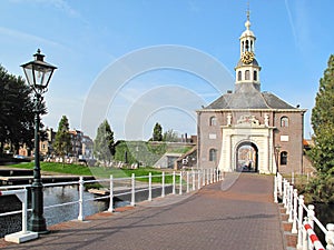 Entrance to historic centre of city Leiden