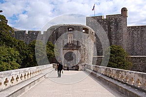 The entrance to the historic citadel of dubrovnik in croatia