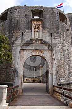 The entrance to the historic citadel of dubrovnik in croatia