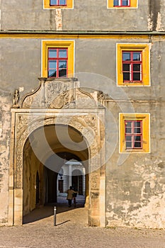 Entrance to the historic city castle in Weimar