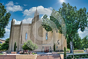 Entrance to Historic Parish of Christ the King Church in Tulsa, Oklahoma photo