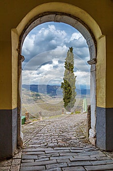 Entrance to the historic town of Motovun.