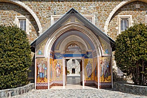The Entrance to the Holy Monastery of Kykkos in Troodos mountains, Cyprus photo