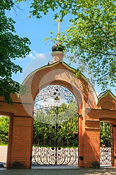 Entrance to the Holy Spring of St. David in the village of Talezh, Moscow region, Russia