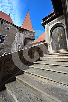 Entrance to Hunedoara medieval castle